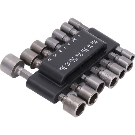 Ensemble de 14 pièces pour perceuse et visseuse à douille électrique, avec adaptateur pour douille hexagonale en acier 40CR (1/4 po) pour bricolage.