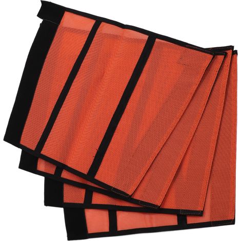 GARRYFIZH Bottes anti-mouche pour cheval, 4 pièces, respirantes, confortables, résistantes aux déchirures, Leggings de protection en maille Fine, protège-jambes Orange (1/5)