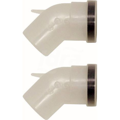 Vaillant Curva a 45 gradi (2 pz.) a condensazione per condotto fumi rigido DN 80, PP, 303259 (1/2)