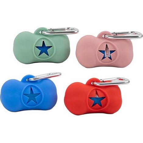 Dispenser per sacchetti di ossa in silicone rosa