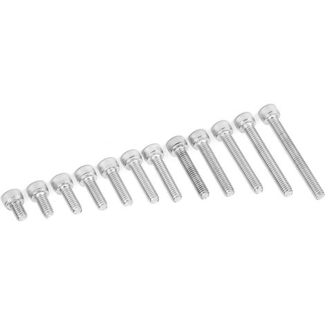 Ensemble de clous et capuchons à six pans creux en acier inoxydable 304 de différentes longueurs (180 pièces (M4)) (1/5)