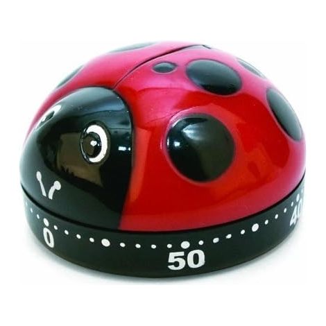 Minuteur en forme de coccinelle - Dimensions : 6,5 x 6,5 x 3,5 cm (1/4)