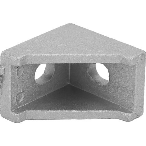 50 équerres d'angle en aluminium à 2 trous, type L, pour profilé aluminium 2028 (1/5)