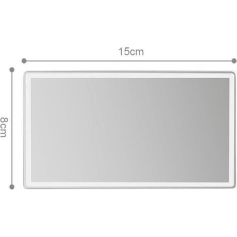 Miroir De Maquillage - Acier Inoxydable - Rectangulaire - Adhésif - Voiture - Lot De 2 (1/4)