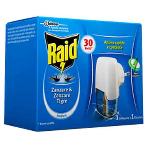 RAID DIFFUSORE LIQUIDO ANTIZANZARE Base + 1 ricarica - JOHNSON