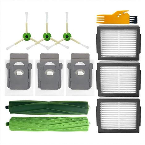 Pièces détachées pour aspirateur robot Romba J7+ / J7 / J9+ : brosse latérale rotative, filtre HEPA, sac à poussière