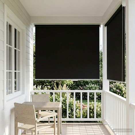 Rollo mit UV-Schutz Schwarz 100 x 140 cm Polyester vidaXL