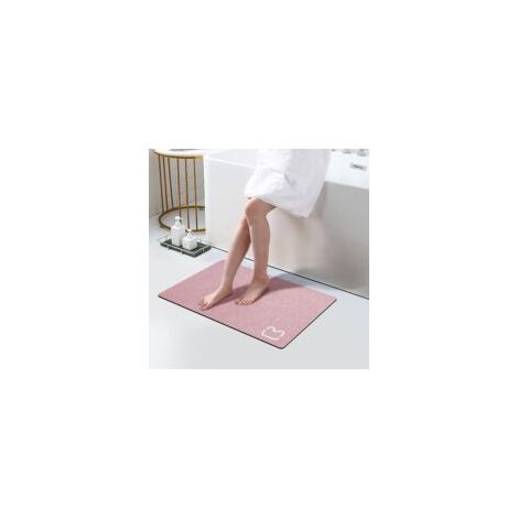 Tappetino da bagno in terra diatomacea, ultra assorbente, antiscivolo, ad asciugatura rapida, sottile e ideale per l'uso sotto le porte, davanti alla vasca da bagno, alla doccia o al lavandino. Dimens