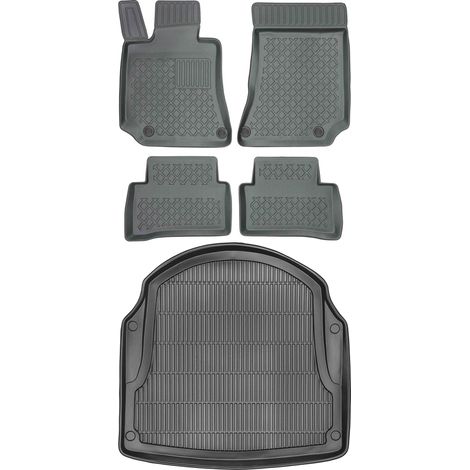 Juego de alfombrillas para coche y alfombrilla para maletero para Mercedes Clase E IV W212 Sedán/Limusina (2009-2016).