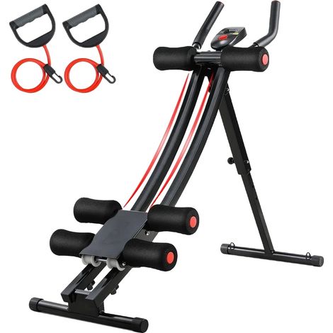 Attrezzo per addominali, in acciaio al titanio, larghezza 41 cm, altezza regolabile 88 cm, lunghezza 101 cm, carico massimo 120 kg. (1/5)