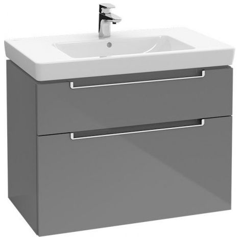 Villeroy & Boch Meuble-lavabo XXL Subway 2.0 A915, Coloris: Blanc brillant, manche : argent mat - A91500DH