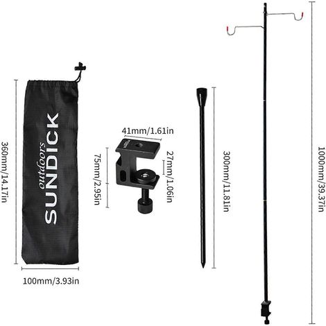 Ensemble de lampe pliante multifonctionnelle Shine Trip Outdoor Camp avec support fixe en alliage d'aluminium classique et pratique.