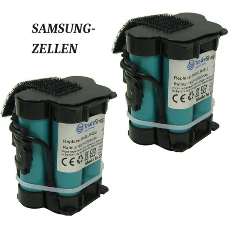 2x Trade-Shop Premium Li-Ion Akku, 18V / 2000mAh ersetzt Gardena / Flymo / Husqvarna 574 47 68-01, 574 47 68-02, 574 47 68-03, 586 57 62-01, 586 57 62-02 / mit Samsung-Zellen (1/4)