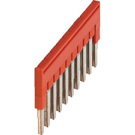 Pont enfichable 10 points pour bornes 2,5mm² rouge SCHNEIDER NSYTRAL210 (1/2)