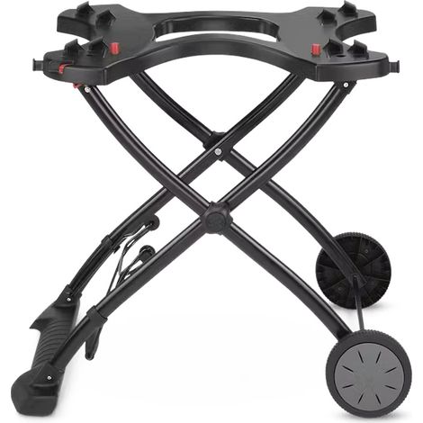 Chariot pour barbecue Weber Q 1000 et 2000 – Hauteur de travail ajustable – Rangement facile – Cuisine d'extérieur (1/10)