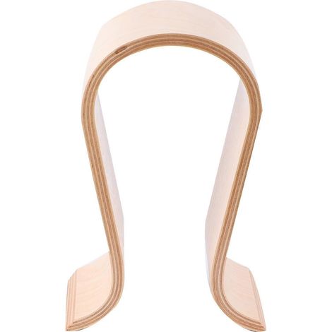 Support pour casque audio en bois, étagère suspendue, étagère de rangement pour casque audio en bois, présentoir, compatible avec un rayonnage de bureau (1/5)