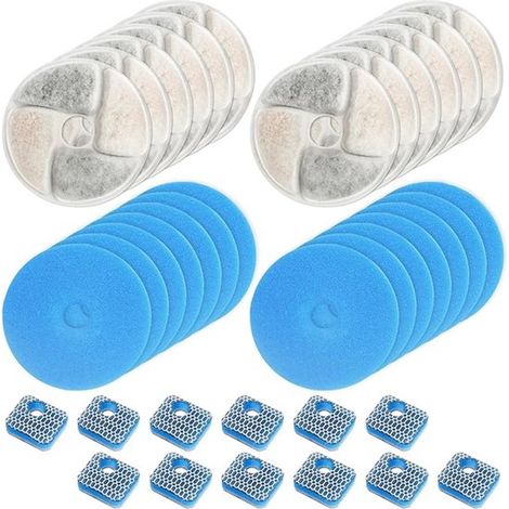 Filtro para fuente de gatos, paquete de 12 filtros de repuesto, repuestos para filtros de fuentes de gatos (1/5)
