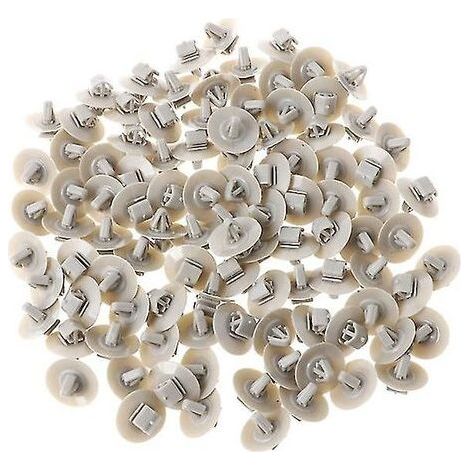 Crea – Lot de 100 clips de garniture pour Renault Trafic – Fixation moulure porte – Plastique gris – Diamètre 20mm (1/5)