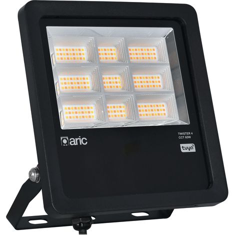 Projecteur TWISTER 4 TUYA LED 63W Tunable White 2200 à 4000K 7650lm 90° 50000h ARIC 51734 (1/4)