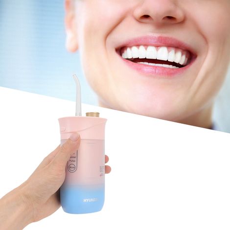 Hydropulseur buccal électrique télescopique portable à haute pression pour le blanchiment des dents, l'élimination du tartre et le nettoyage buccal. Couleur : Bleu cerise S57. (1/5)