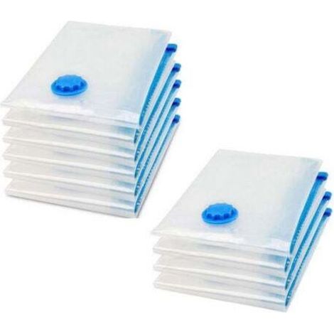 Lot de 10 Sac de Rangement Sous Vide Aspirateur Housses de Rangement sous Vide Voyages pour Vêtements, Couettes, Literie, Oreillers (1/4)