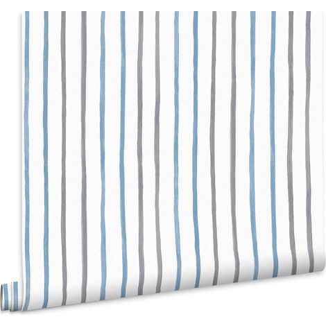 Laura Ashley Painterly Stripe Vliestapete Blue 10mx52cm (1/5)