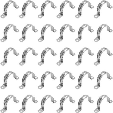 Collier de serrage en acier inoxydable de type U, collier de serrage semi-circulaire pour tuyau d'air et d'eau, fixations pour tuyaux d'eau - 60mm