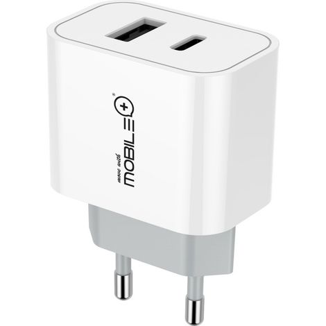 Cargador doble USB y Tipo C con carga rápida QC/PD  Oferta exclusiva