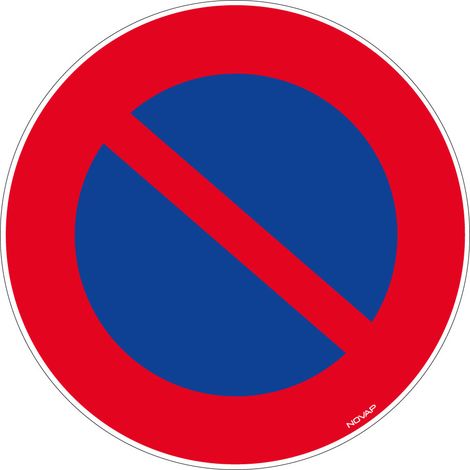 Marquage au sol adhésif extérieur D300- Logo interdiction de stationner - 8006051 (1/5)