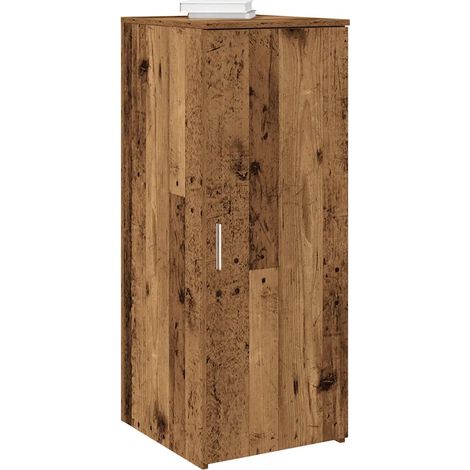 Armadietto portaoggetti compatto finitura vintage ufficio 40 x 45 x 103 cm pratico in legno multistrato legno vecchio 020051210