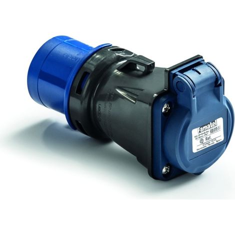 Adaptador clavija elec 2p+t base 2p+ttl pol/abs az famat