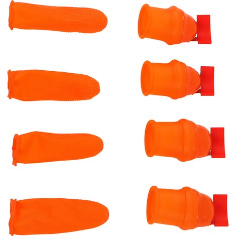 Couteau à pouce en silicone, couteau à pouce en acier inoxydable pour peler et cueillir les légumes, poivrons et haricots, couteau plat (1/5)
