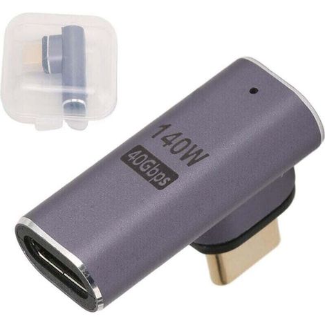 140-W-Magnetadapter Typ-C, PD-Winkelstecker, Schnellladefunktion, 8K-Bildschirmunterstützung, Videoübertragung, 24-Pin-Anschluss, Vollfunktions-Magnetadapter Typ-C (1/4)