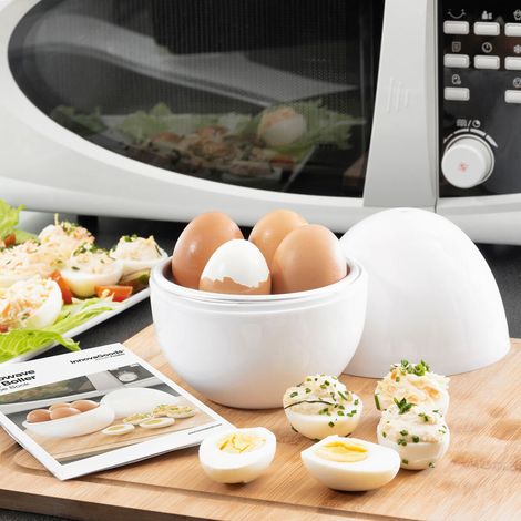 Eierkocher fur die mikrowelle mit rezepten boilegg innovagoods 211501041 (1/5)