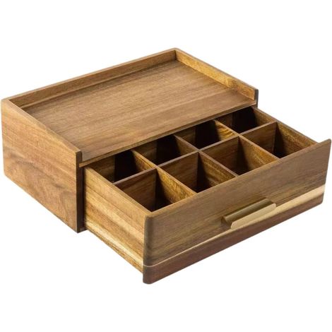 Aufbewahrungsbox aus Holz für Teebeutel, Teebeutel-Aufbewahrungsbox, Aufbewahrungsschublade, Küchenaufbewahrungsbox, Teebeutel-Präsentationsständer