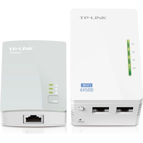 Adaptador Powerline TPLink WPA4220Kit 500Mbps/ Alcance 300m/ Pack de 2