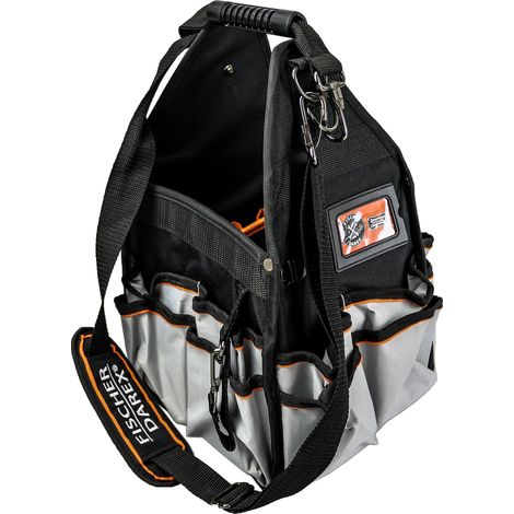 Sacoche outils textile 11 L Nylon 600 deniers Base rigide Sangle bandouillere 19L x 19l x 39H cm (1/5)