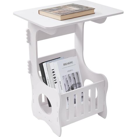 Youyijia Moderner Beistelltisch mit Stauraum & Deckel Kompakter Nachttisch/Sofatisch für Wohnzimmer, Schlafzimmer & Badezimmer, Hohlraum-Design für platzsparende Einrichtung (Ohne Deckel, Quadrat) (1/5)