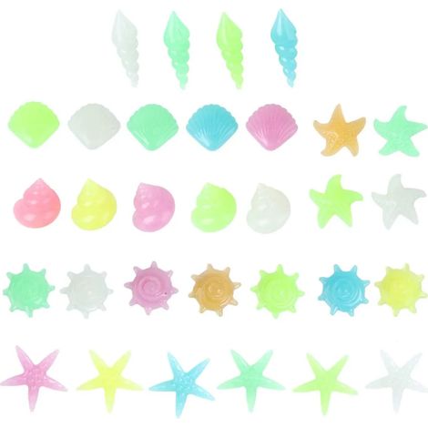 100 piedras luminosas pequeñas, guijarros luminosos de colores que brillan en la oscuridad para decoración de acuarios, jardines y caminos.