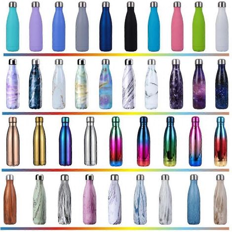 Isolierter Edelstahlbecher für Outdoor-Sportarten, im Stil einer Coca-Cola-Flasche, grüne Pulverbeschichtung (WZ1727) (1/3)