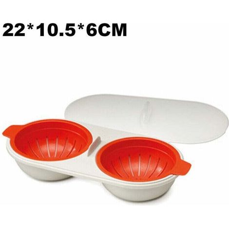 Set di due stampi per uova a doppia cavità in silicone commestibile - Arancione (1/3)