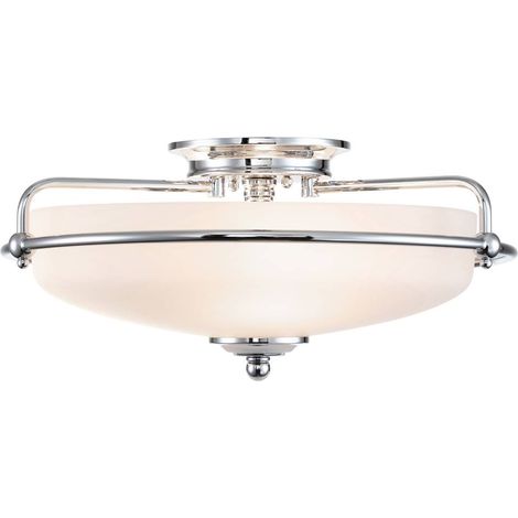 Elstead Quoizel Griffin Plafoniera Bowl semi-incasso Cromo lucido (1/5)