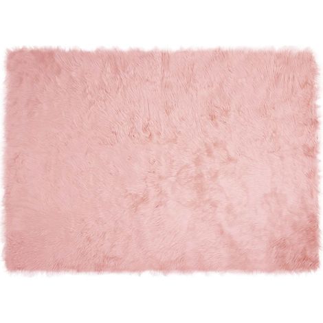 Maison Exclusive - Alfombra de de oveja sintética TAFALLA Rosa 12