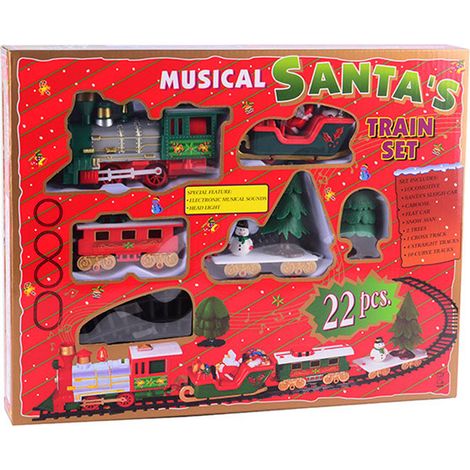 Train Set - Electric Christmas Tree Train with Sound and Lights - For Indoor Holiday Decoration - 1 Set (1/5)