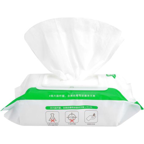 80 lingettes nettoyantes extra douces, format familial économique, pour les mains et le visage, emballage pratique (1/5)