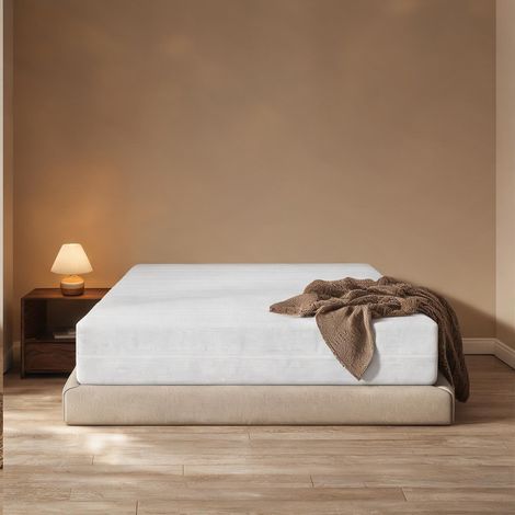 Matelas coloris blanc en sponge 200 x 120 x 20 cm (1/5)