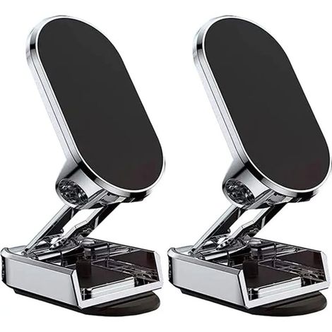 Set mit 2 Autotelefonhalterungen, magnetische Halterung mit faltbarer Klebebasis, 360° universelle Halterung (1/5)