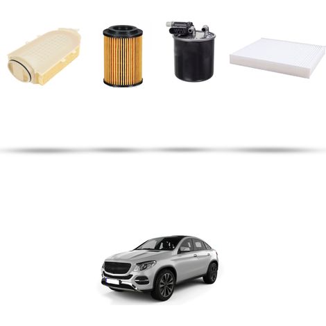Kit tagliando 4 filtri compatibile con Mercedes Classe GLE (W166) 250d 150kw Dal 2015 (1/5)