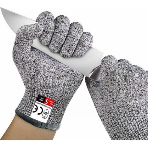 Gants de protection de chef HPPE catégorie 5 gris (1/5)