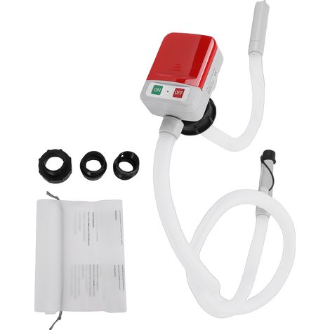 Pompe de transfert de carburant avec capteur d'arrêt automatique, tuyau de 51 pouces, 3 adaptateurs, Portable et automatique, 3,2 GPM, pour réservoirs d'essence et de liquide Derv